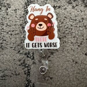 Cute/funny Bear Badge Reel